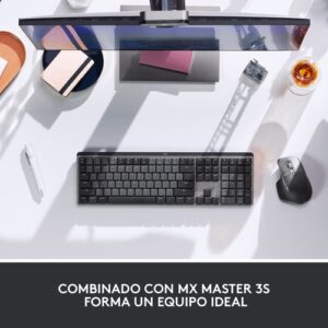 Logitech MX Mechanical teclado RF Wireless + Bluetooth QWERTY Internacional de EE.UU. Grafito, Gris Logitech MX Mechanical teclado RF Wireless + Bluetooth QWERTY Internacional de EE.UU. Grafito, Gris