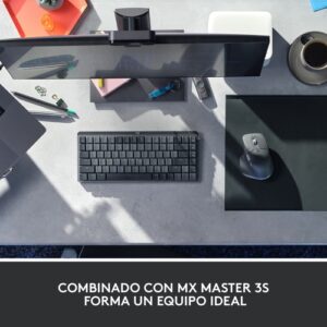 Logitech MX Mini Mechanical teclado RF Wireless + Bluetooth QWERTY Internacional de EE.UU. Grafito, Gris Logitech MX Mini Mechanical teclado RF Wireless + Bluetooth QWERTY Internacional de EE.UU. Grafito, Gris