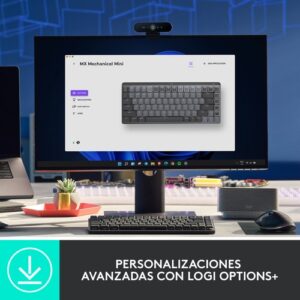 Logitech MX Mini Mechanical teclado RF Wireless + Bluetooth QWERTY Internacional de EE.UU. Grafito, Gris Logitech MX Mini Mechanical teclado RF Wireless + Bluetooth QWERTY Internacional de EE.UU. Grafito, Gris