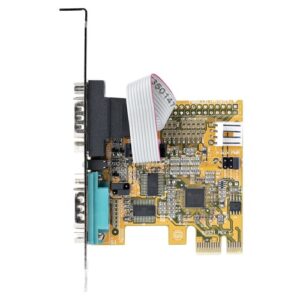 StarTech.com Tarjeta PCI Express Serie de 2 Puertos, Tarjeta de Interfaz PCIe a Serie RS232 (DB9), Tarjeta Serial, UART 16C1050, Perfil Bajo y Completo, Retención COM, Win/Linux StarTech.com Tarjeta PCI Express Serie de 2 Puertos, Tarjeta de Interfaz PCIe a Serie RS232 (DB9), Tarjeta Serial, UART 16C1050, Perfil Bajo y Completo, Retención COM, Win/Linux