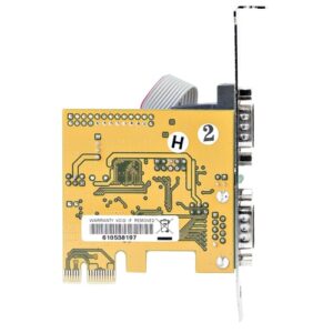 StarTech.com Tarjeta PCI Express Serie de 2 Puertos, Tarjeta de Interfaz PCIe a Serie RS232 (DB9), Tarjeta Serial, UART 16C1050, Perfil Bajo y Completo, Retención COM, Win/Linux StarTech.com Tarjeta PCI Express Serie de 2 Puertos, Tarjeta de Interfaz PCIe a Serie RS232 (DB9), Tarjeta Serial, UART 16C1050, Perfil Bajo y Completo, Retención COM, Win/Linux