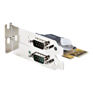 StarTech.com Tarjeta PCI Express Serie de 2 Puertos, Tarjeta de Interfaz PCIe a Serie RS232 (DB9), Tarjeta Serial, UART 16C1050, Perfil Bajo y Completo, Retención COM, Win/Linux StarTech.com Tarjeta PCI Express Serie de 2 Puertos, Tarjeta de Interfaz PCIe a Serie RS232 (DB9), Tarjeta Serial, UART 16C1050, Perfil Bajo y Completo, Retención COM, Win/Linux