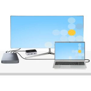 StarTech.com Caja Thunderbolt 3™ de 4 Bahías NVMe M.2 para SSD, con 1 Puerto de Vídeo DisplayPort y 2 Thunderbolt 3, 40gbps, con Fuente de Poder de 72W, Caja Externa para Disco Duro