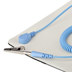 StarTech.com Alfombrilla Antiestática, Superficie Antiestática para la Reparación de Electrónicos para Mesa, con Cable de Toma a Tierra Removible, ANSI/ESD S 4.1, 30cmx46cm