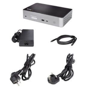 StarTech.com Mini Docking Station USB-C - Replicador de Puertos para 4 Monitores DisplayPort y HDMI 4K 60Hz - con PD de 100W - Hub Ladrón USB con 3x USB-A y 1x USBC, Red Ethernet, Audio StarTech.com Mini Docking Station USB-C - Replicador de Puertos para 4 Monitores DisplayPort y HDMI 4K 60Hz - con PD de 100W - Hub Ladrón USB con 3x USB-A y 1x USBC, Red Ethernet, Audio