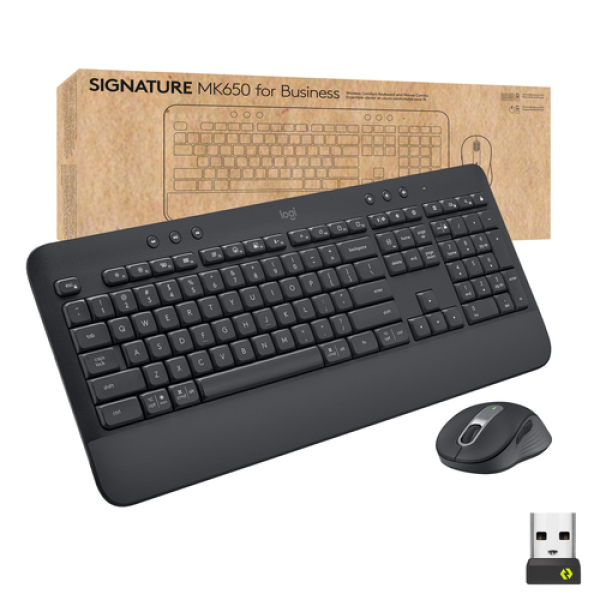 Logitech Signature MK650 Combo For Business teclado Ratón incluido RF Wireless + Bluetooth QWERTZ Suizo Grafito