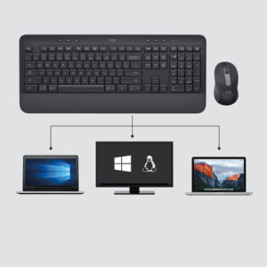 Logitech Signature MK650 Combo For Business teclado Ratón incluido RF Wireless + Bluetooth QWERTZ Suizo Grafito