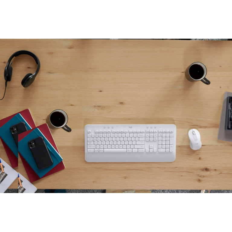 Logitech Signature MK650 Combo For Business teclado Ratón incluido RF Wireless + Bluetooth QWERTY Inglés internacional Blanco