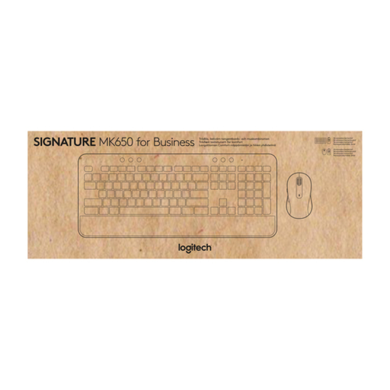 Logitech Signature MK650 Combo For Business teclado Ratón incluido RF Wireless + Bluetooth QWERTY Inglés internacional Blanco