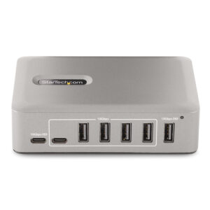 StarTech.com Hub Concentrador USB-C de 10 Puertos - 8x USB-A/2x USB-C - con Fuente de 65W - USB 3.1 10Gbps - Ladrón USB Tipo C con Certificación USB-IF - Multiplicador USB C