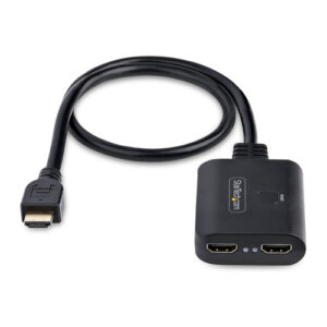 StarTech.com Divisor HDMI de 2 Puertos - Multiplicador HDMI 2.0 de 2 Puertos 4K60 - Splitter HDMI 2 Puertos de Entrada 1 de Salida - HDR/HDCP con Cable HDMI Incorporado de 50cm StarTech.com Divisor HDMI de 2 Puertos - Multiplicador HDMI 2.0 de 2 Puertos 4K60 - Splitter HDMI 2 Puertos de Entrada 1 de Salida - HDR/HDCP con Cable HDMI Incorporado de 50cm