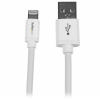 StarTech.com Cable de 2m Lightning de 8 Pin a USB A 2.0 para Apple iPod iPhone 5 iPad - Blanco StarTech.com Cable de 2m Lightning de 8 Pin a USB A 2.0 para Apple iPod iPhone 5 iPad - Blanco