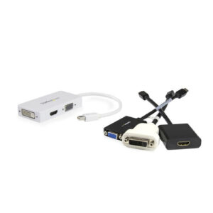 StarTech.com Adaptador Conversor de Mini DisplayPort a VGA DVI o HDMI - Convertidor A/V 3 en 1 para viajes - Blanco StarTech.com Adaptador Conversor de Mini DisplayPort a VGA DVI o HDMI - Convertidor A/V 3 en 1 para viajes - Blanco