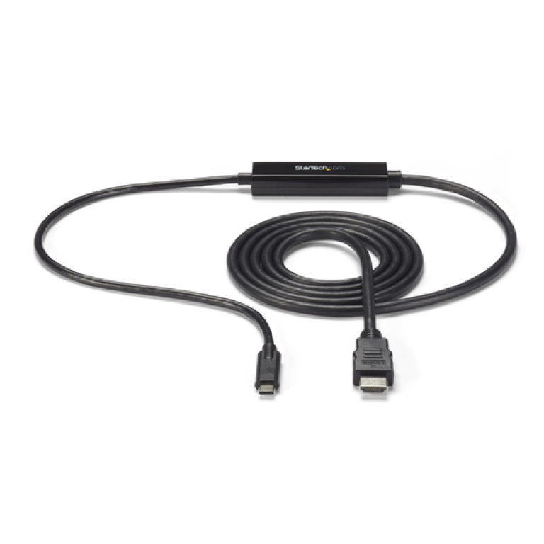 StarTech.com Cable Adaptador USB-C a HDMI de 2m - Cable Conversor de USB-C a HDMI para Ordenadores USB Tipo C 4K 30Hz - Negro StarTech.com Cable Adaptador USB-C a HDMI de 2m - Cable Conversor de USB-C a HDMI para Ordenadores USB Tipo C 4K 30Hz - Negro