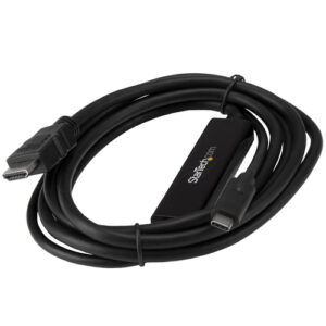 StarTech.com Cable Adaptador USB-C a HDMI de 2m - Cable Conversor de USB-C a HDMI para Ordenadores USB Tipo C 4K 30Hz - Negro StarTech.com Cable Adaptador USB-C a HDMI de 2m - Cable Conversor de USB-C a HDMI para Ordenadores USB Tipo C 4K 30Hz - Negro