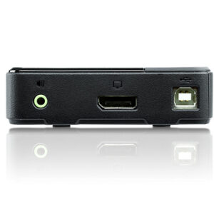 ATEN Switch KVM DisplayPort/Audio USB de 2 puertos (compatible con 4K, cables incluidos)