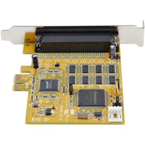 StarTech.com Tarjeta Adaptadora PCI Express Serie de 8 Puertos RS232 - Tarjeta Serial PCIe - DB9 UART 16C1050 - Tarjeta de Expansión Controladora Adaptador Serie Multipuertos - con Protección ESD de 15kV - para Windows y Linux