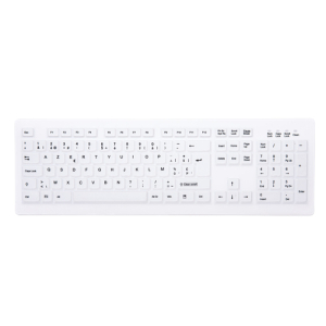CHERRY AK-C8100F-FUS-W/BE teclado RF inalámbrico AZERTY Belga Blanco