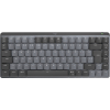 Logitech MX Mini Mechanical teclado RF Wireless + Bluetooth QWERTY Internacional de EE.UU. Grafito