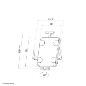 Neomounts by Newstar soporte de pared para tabletas Neomounts by Newstar soporte de pared para tabletas