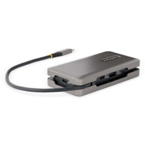 StarTech.com Adaptador Multipuertos USB-C - HDMI 4K a 60Hz VGA - Hub Ladrón USB de 3 Puertos - Power Delivery de Paso de 100W - GbE - Docking Station USB Tipo C de Viajes - Cable de 30cm
