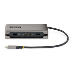 StarTech.com Adaptador Multipuertos USB-C - HDMI 4K a 60Hz VGA - Hub Ladrón USB de 3 Puertos - Power Delivery de Paso de 100W - GbE - Docking Station USB Tipo C de Viajes - Cable de 30cm