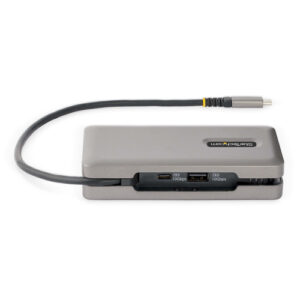 StarTech.com Adaptador Multipuertos USB-C - HDMI 4K a 60Hz VGA - Hub Ladrón USB de 3 Puertos - Power Delivery de Paso de 100W - GbE - Docking Station USB Tipo C de Viajes - Cable de 30cm