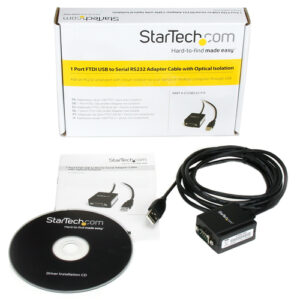 StarTech.com Cable Adaptador 2,5m USB a 1 Puerto Serie Serial RS232 DB9 FTDI Aislamiento Óptico StarTech.com Cable Adaptador 2,5m USB a 1 Puerto Serie Serial RS232 DB9 FTDI Aislamiento Óptico