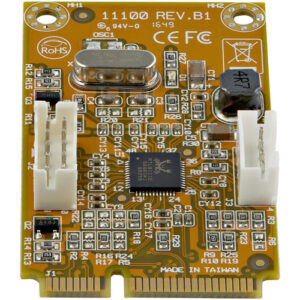 StarTech.com Adaptador Tarjeta de Red NIC Mini PCI Express PCI-e PCIe 1 Puerto Gigabit Ethernet RJ45