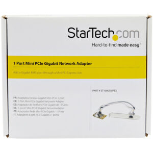 StarTech.com Adaptador Tarjeta de Red NIC Mini PCI Express PCI-e PCIe 1 Puerto Gigabit Ethernet RJ45
