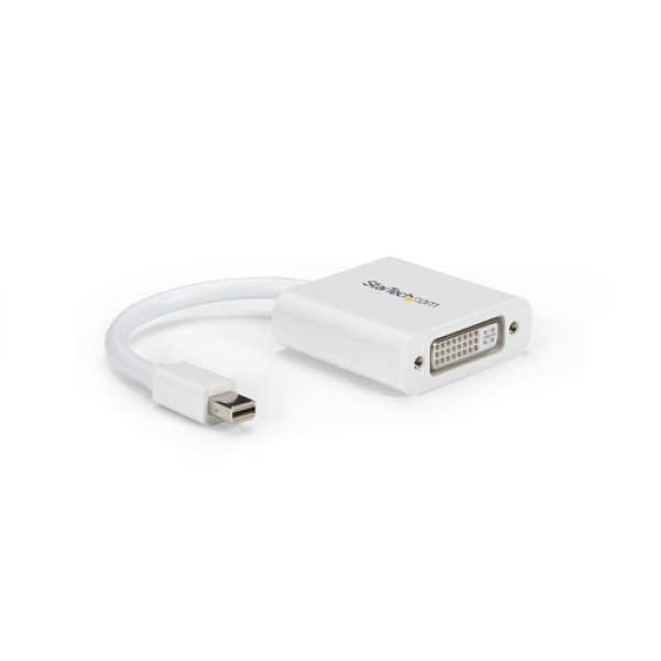 StarTech.com Adaptador Vídeo Mini DisplayPort Mini DP a DVI-I - Conversor Pasivo - 1920x1200 - Blanco