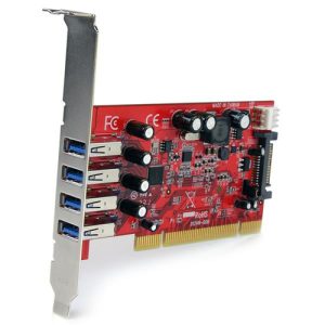 StarTech.com Tarjeta Adaptador PCI USB 3.0 SuperSpeed de 4 puertos con Conector LP4 SATA - Hub Concentrador Interno StarTech.com Tarjeta Adaptador PCI USB 3.0 SuperSpeed de 4 puertos con Conector LP4 SATA - Hub Concentrador Interno
