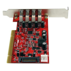 StarTech.com Tarjeta Adaptador PCI USB 3.0 SuperSpeed de 4 puertos con Conector LP4 SATA - Hub Concentrador Interno StarTech.com Tarjeta Adaptador PCI USB 3.0 SuperSpeed de 4 puertos con Conector LP4 SATA - Hub Concentrador Interno