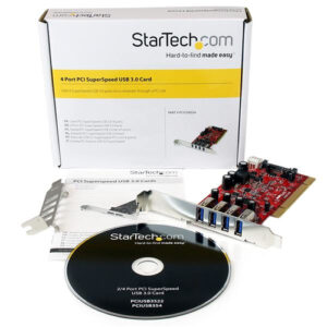 StarTech.com Tarjeta Adaptador PCI USB 3.0 SuperSpeed de 4 puertos con Conector LP4 SATA - Hub Concentrador Interno StarTech.com Tarjeta Adaptador PCI USB 3.0 SuperSpeed de 4 puertos con Conector LP4 SATA - Hub Concentrador Interno