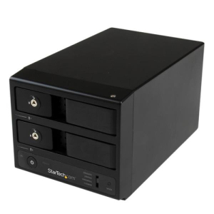 StarTech.com Caja USB 3.0 con UASP y eSATA de Discos Duros con 2 Bahías SATA III Hot-Swap de 3