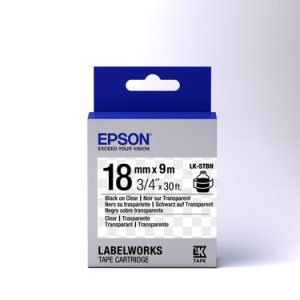 Alternative view of Epson Cinta transparente - LK-5TBN negra transparente/transparente 18/9