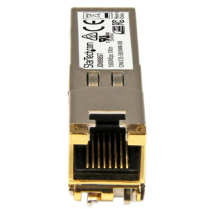 StarTech.com Módulo Transceptor SFP Compatible con el Modelos JD089B de HPE - 1000BASE-T - SFP a RJ45 Cat6 / Cat5e - SFP Ethernet Gigabit de 1Gb - RJ45 - 100m - HPE 5820AF, 12500, 5500 12500