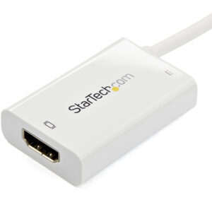 Alternative view of StarTech.com Adaptador Gráfico USB-C a HDMI con Entrega de Potencia - Adaptador de Vídeo USBC a HDMI con Power Delivery - 4K 60Hz - Blanco
