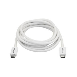 StarTech.com Cable de 2m Thunderbolt 3 Blanco - Cable Compatible con USB-C y DisplayPort - USB Tipo C StarTech.com Cable de 2m Thunderbolt 3 Blanco - Cable Compatible con USB-C y DisplayPort - USB Tipo C
