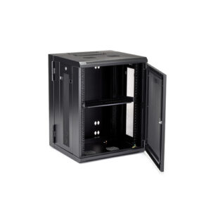 StarTech.com Armario Rack de Servidores de Pared 15U 19" - con 40,6cm/16" de Profundidad y Puertas con Bisagras - Montado - con Ventilación, Estante y Paneles Laterales Adaptables
