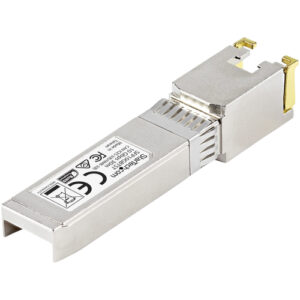 StarTech.com Módulo Transceptor SFP+ Compatible con MSA sin Codificar – 10GBASE-T – SFP a RJ45 Cat6 / Cat5e – SFP+ Ethernet Gigabit de 10Gb – RJ45 – 30m