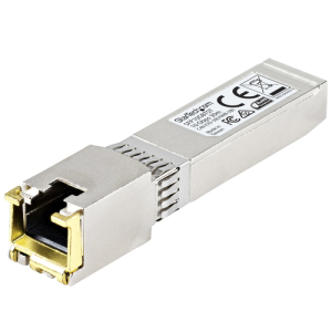 StarTech.com Módulo Transceptor SFP+ Compatible con MSA sin Codificar – 10GBASE-T – SFP a RJ45 Cat6 / Cat5e – SFP+ Ethernet Gigabit de 10Gb – RJ45 – 30m