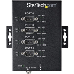 Alternative view of StarTech.com Adaptador Hub Serie RS232/RS485/RS422 a 4 puertos USB - Convertidor Ladrón USB 2.0 a Serial DB9 - IP30 - de Montaje en Carril DIN - Protección ESD de 15kV