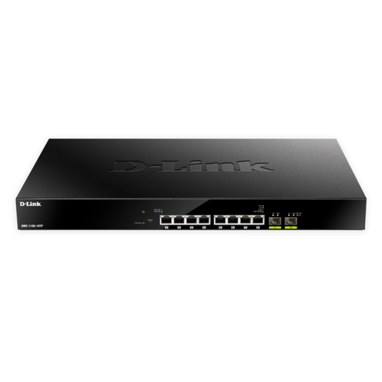D-Link DMS-1100-10TP switch Gestionado L2 2.5G Ethernet (100/1000/2500) Energía sobre Ethernet (PoE) 1U Negro
