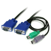 StarTech.com Cable KVM de 1,8m Ultra Delgado Todo en Uno VGA PS/2 PS2 HD15 - 6ft Pies 3 en 1 StarTech.com Cable KVM de 1