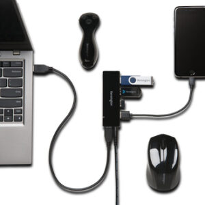 Kensington Cargador y hub USB 3.0 de cuatro puertos UH4000C