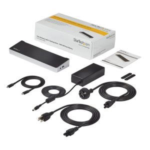 StarTech.com Dock USB-C - Docking Station para 3 Monitores 4K con 2 DisplayPort y HDMI - Entrega de Alimentación de 100W - Hub con 1x USB-C y 4x USB-A - Dock USB 3.1 Gen 1 - Windows, Mac