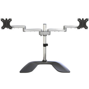 StarTech.com Soporte VESA de Escritorio para Dos Monitores - Soporte Ergonómico para Pantallas hasta 32" con Montaje VESA - Soporte Articulado Autoportante - Altura ajustable - Plata