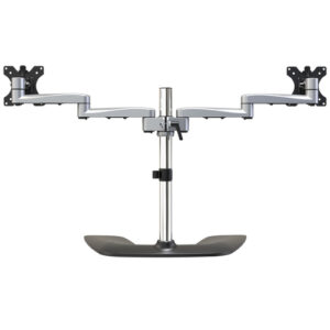 StarTech.com Soporte VESA de Escritorio para Dos Monitores - Soporte Ergonómico para Pantallas hasta 32" con Montaje VESA - Soporte Articulado Autoportante - Altura ajustable - Plata