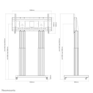 Neomounts by Newstar Soporte de suelo móvil para TV Neomounts by Newstar Soporte de suelo móvil para TV